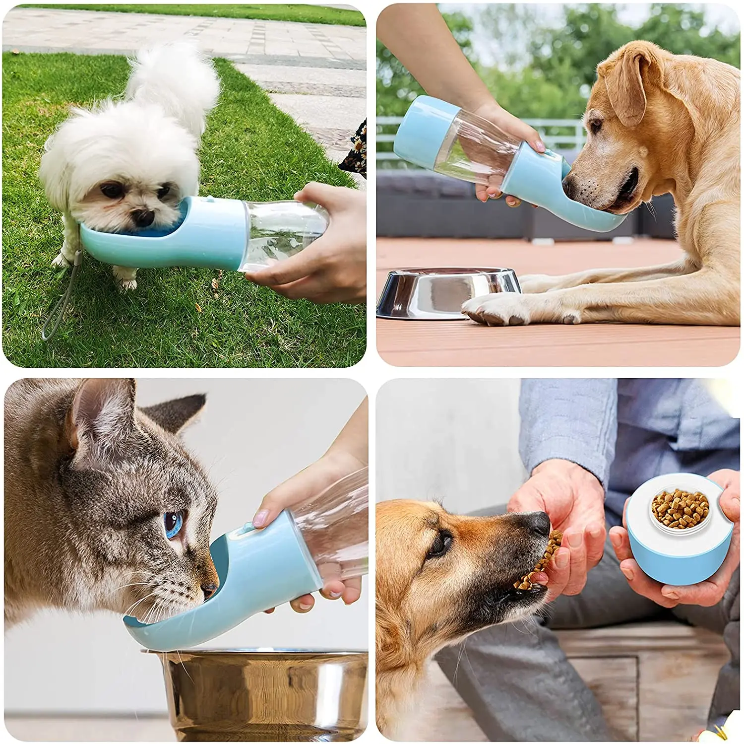 Pet Dog Water Bottle Portable with bowl Multifunction Dog bowl Durable Outdoors Travel Cat Drinking Feeder accessories