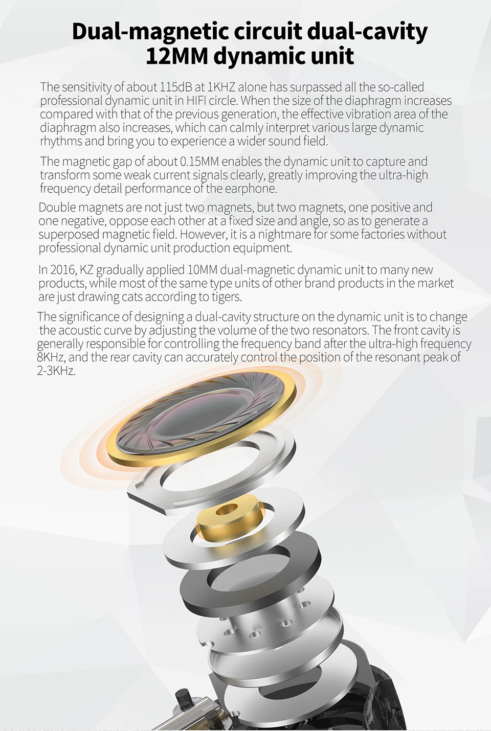 KZ ZNA Hybrid Earphones With Mic description image 5