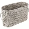 Toilet paper storage basket for bathroom tissue storage, toilet paper holder with storage, wicker basket 1
