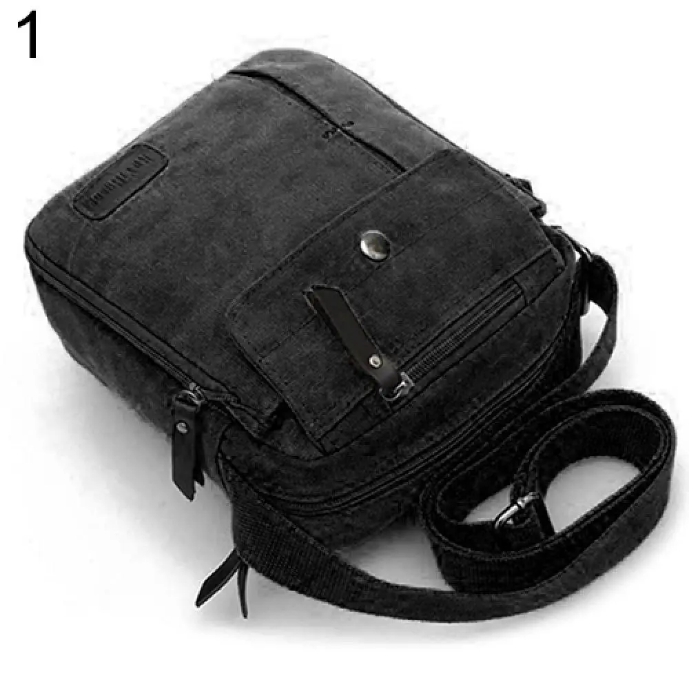 Men's Simple Casual Canvas Crossbody Sling Bag - Multifunctional Outdoor Shoulder Bag