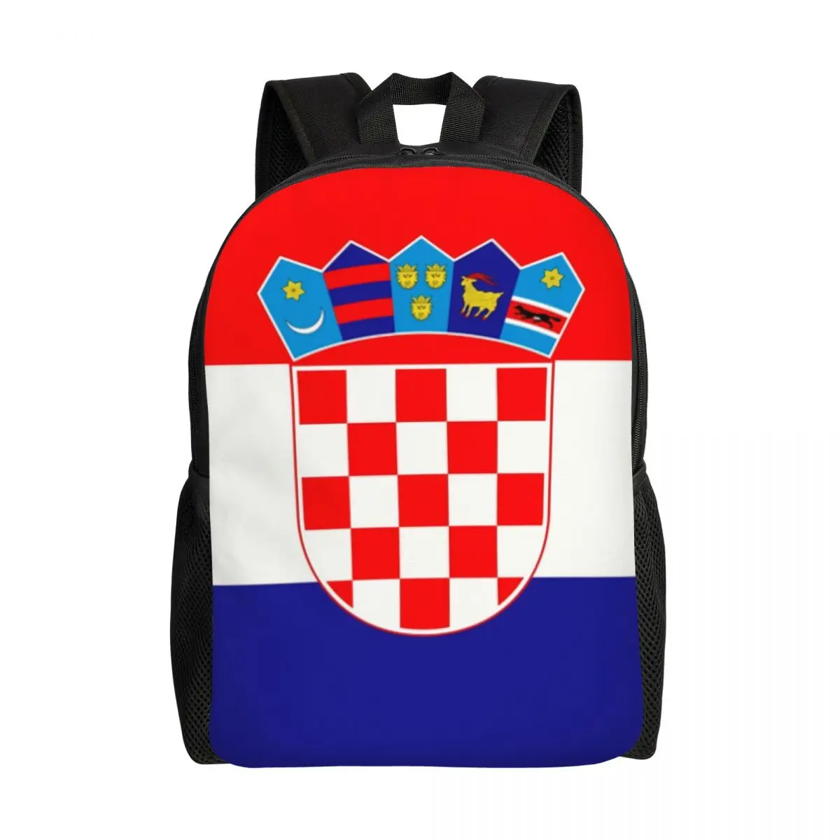 

Flag Of Croatia Backpacks for Men Women Waterproof College School Bag Print Bookbags