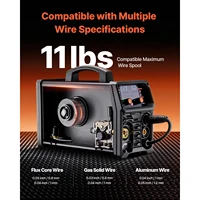 SucceBuy 5-в-1 MIG Сварочный аппарат 200 А Pluse Mig Сварочный аппарат Газовый MIG/Flux Core MIG/Stick/Lift TIG/AU TIG с ЖК-дисплеем — изображение 6