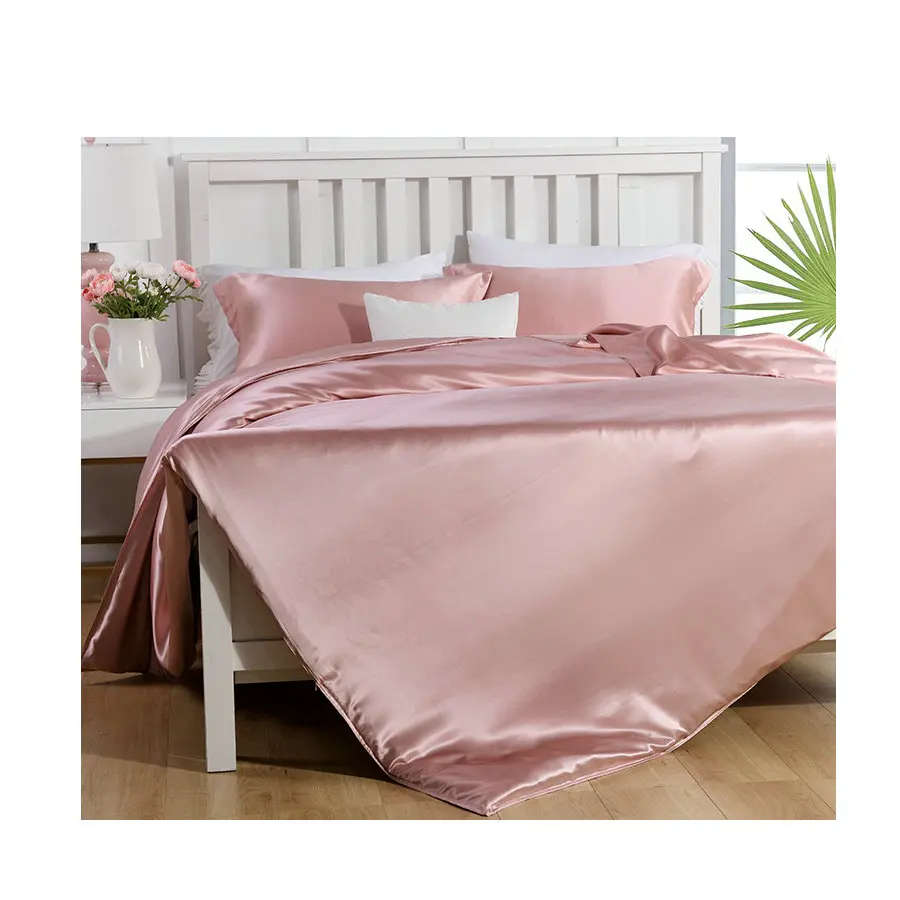 

25mm 100% Mulberry Silk Sheets Duvet Comforter Cover Fitted Sheet Pillowcases Silk Bedding Set