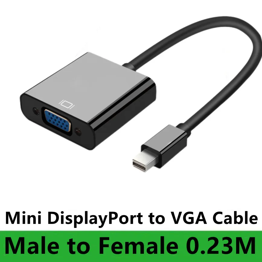 Cable Mini DisplayPort a VGA Cable Mini DisplayPort a VGA de 1,8 M (Compatible con Thunderbolt 2) para MacBook Air/Pro Surface Pro/Dock