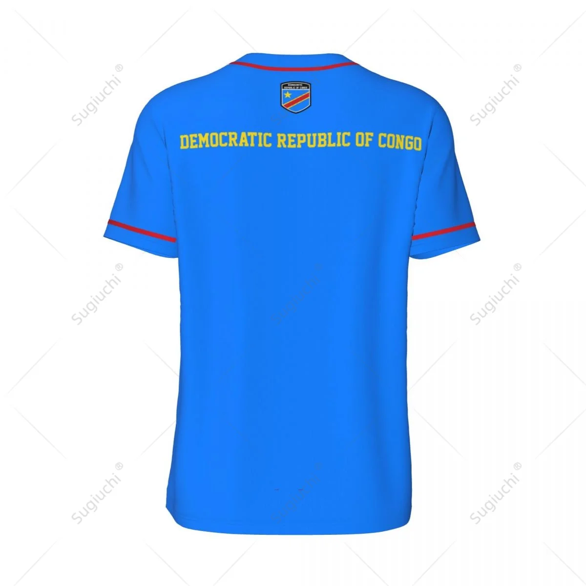 3D Printed Democratic Republic Of Congo Flag Men Baseball Mesh Sports T-shirt Tees Name Nunber