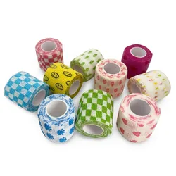 4.5m Printed Medical Self Adhesive Elastic Bandage Colorful Sports Wrap Tape For Finger Joint Knee First Aid Kit Pet Tape