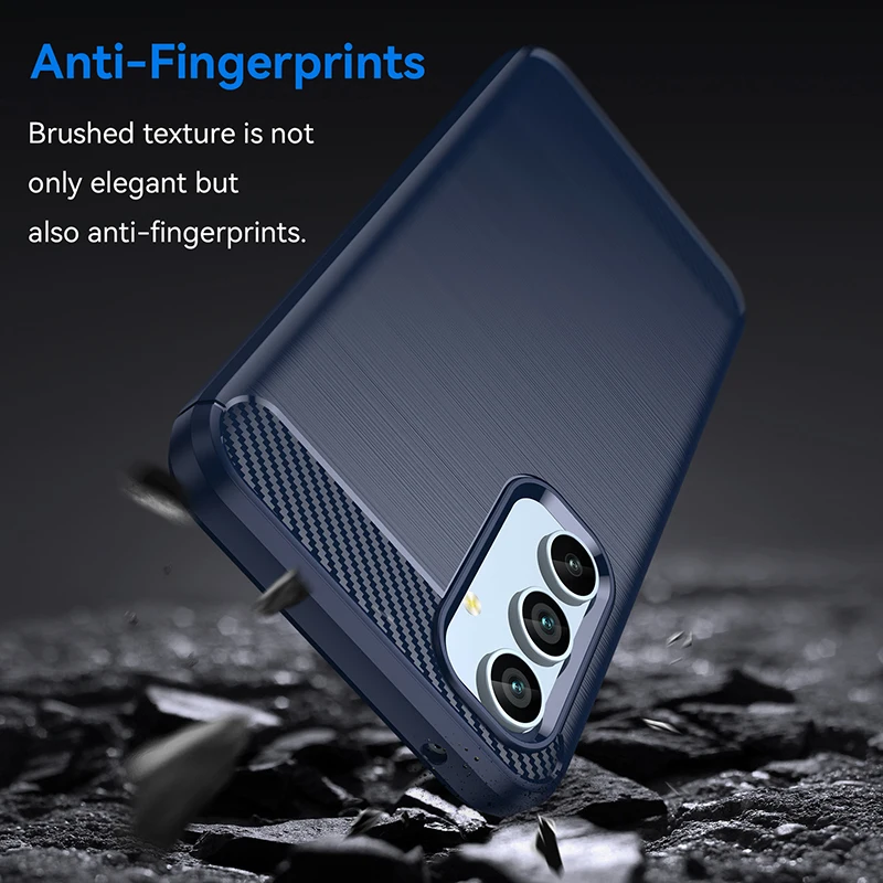 Shockproof Armor Carbon Fiber Silicone Phone Case