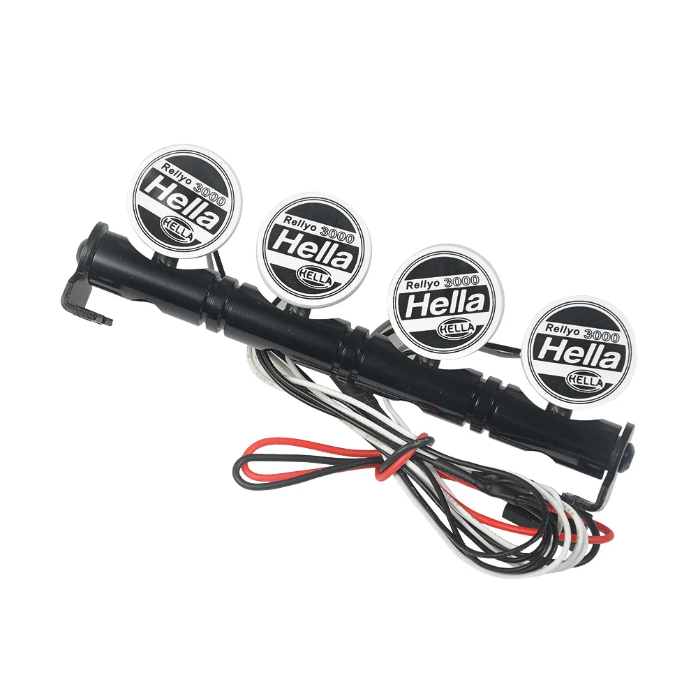 AXSPEED Weißer Scheinwerfer 4/5/6 LEDS Dachlampe Lichtleiste für Axial SCX10 II Wraith TRX-4 1/10 RC Modellauto LKW Dekorationsteile – Detail 11