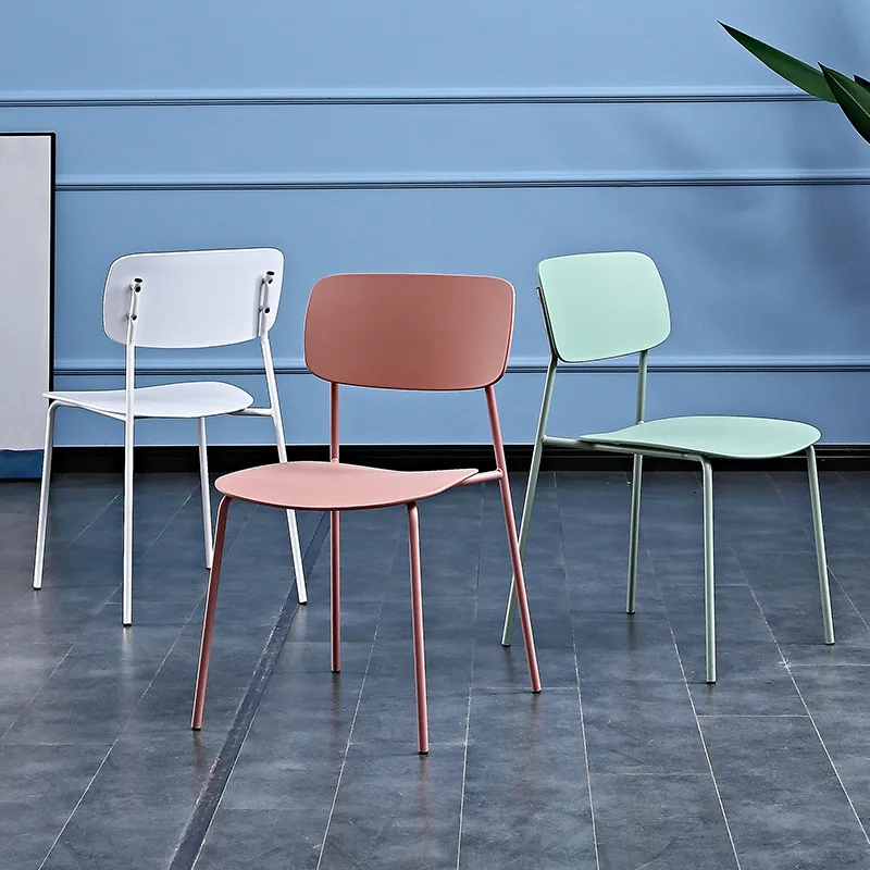 

Nordic Acrylic Chair Transparent Dining Chair Home Plastic Backrest Chair Restaurant Chair Dressing Stool Ins Milk Tea