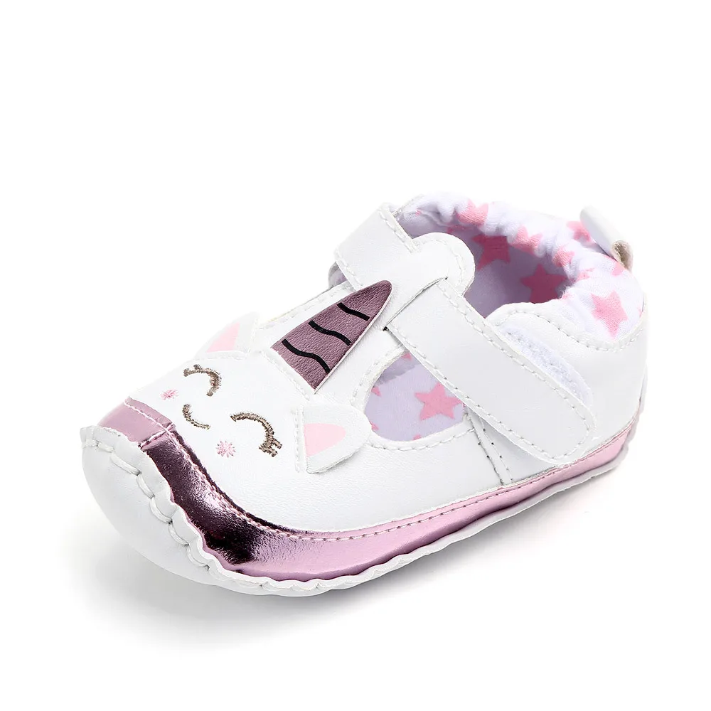 New Baby Shoes Infants PU Casual First Walkers Soft Anti-Slip Sole Newborn Sport Shoes Unicorn Girls Baby Shoes Sneakers 6