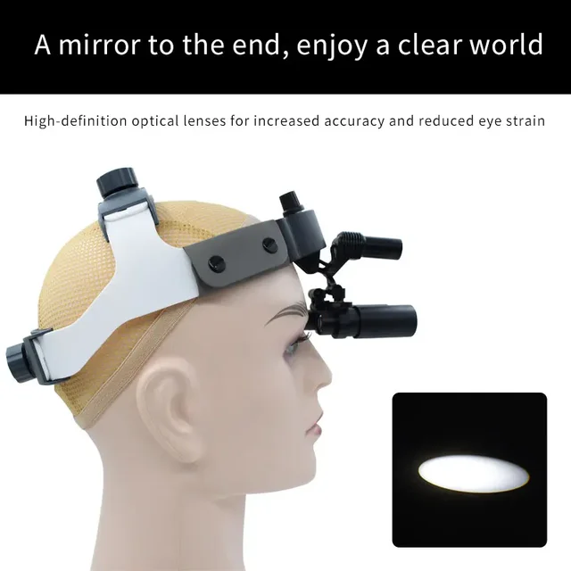 6x Dental Loupes With Headlight Surgical Magnifying Glasses