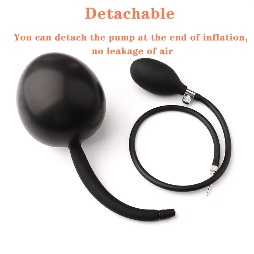 Inflatable Anal Plug Steel Ball Huge Long Anus Masturbator Prostate Butt Massager G Spot Adult Sex Toy Man Expander 18+