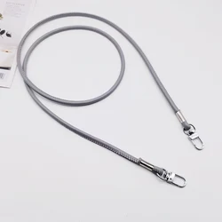 Elegant PU Leather Crossbody Shoulder Strap - 120cm Replacement with Buckle (Grey silver buckle)