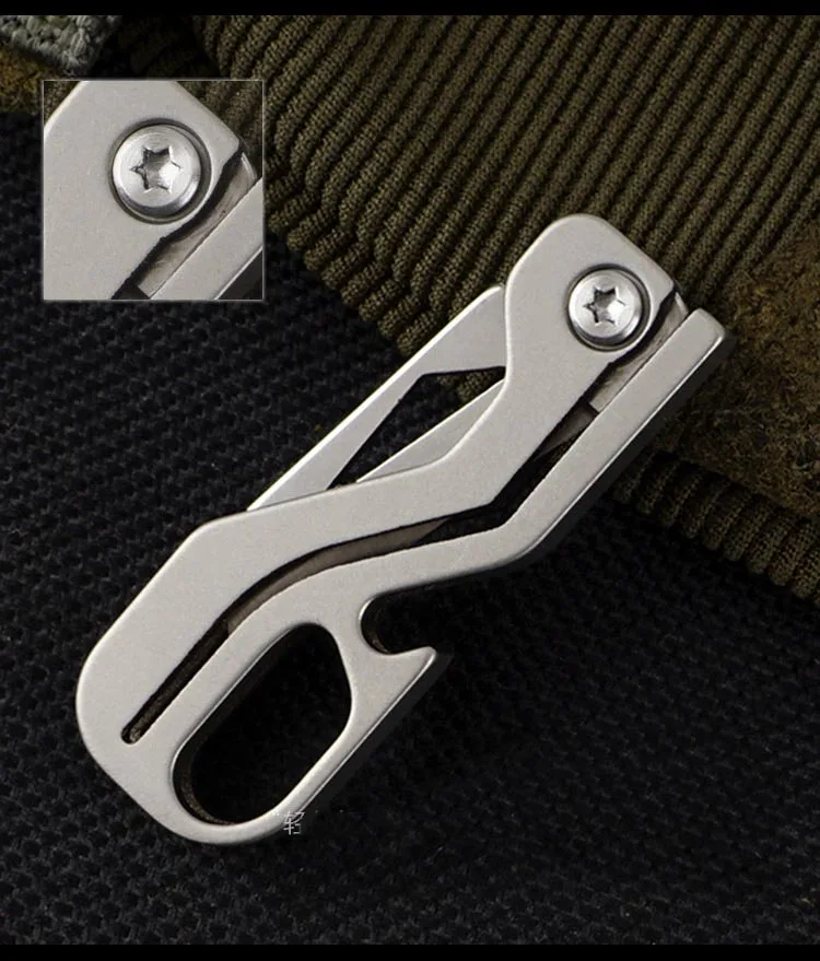 Tc4 titanium alloy mini folding knife edc portable keychain pendant knife express unpacking pocket knife gift edc tool - top knives