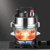 304 Stainless Steel Pressure Cooker Outdoor Portable Micro Pressure Cooker Kitchen Pressure Cooker Household Mini Pressure Cook 2