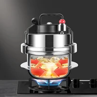 304 Stainless Steel Pressure Cooker Outdoor Portable Micro Pressure Cooker Kitchen Pressure Cooker Household Mini Pressure Cook 2