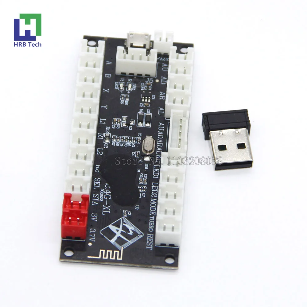 2.4G 무선 제로 지연 조이스틱 인코더 아케이드 게임 컨트롤러 보드 Diy 키트 부품 무선 PC/PS3/안드로이드 지원