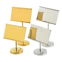 1pcs Business Card Holder Golden/Silver Metal Photo Clip Place Card Holder Stand Romantic Wedding Banquet Party Table Decoration 1