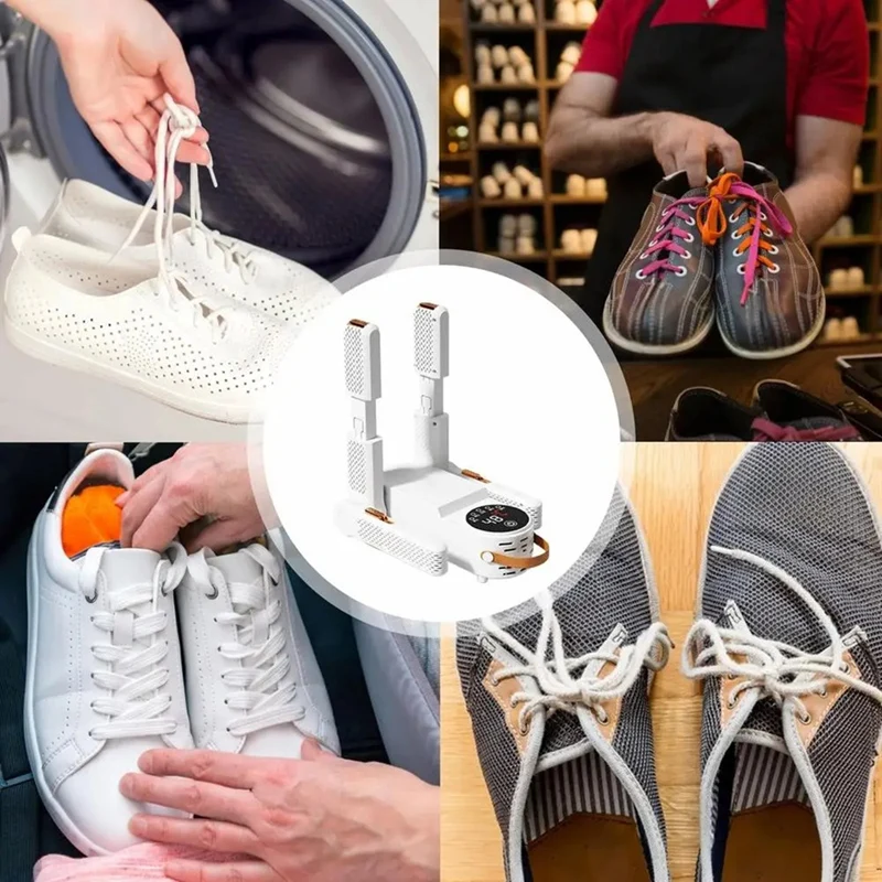 A40T Shoes Dryer Machine Retractable Boot & Gloves Dryer Intelligent Time Shoe Warmer Dry Rack For Work Boots EU Plug