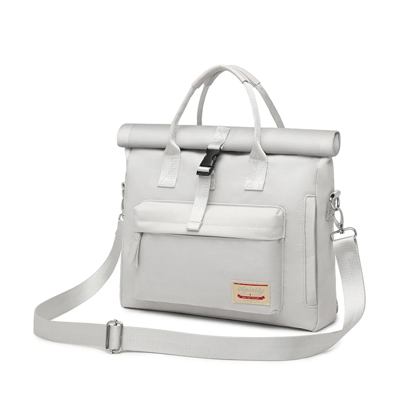 Bolsa de Ombro para Laptop Feminina com Capacidade Escalável Bolsa Moda Manga para Notebook Bolsas Mensageiro Mochila Variável 13 in 14 in 15 in