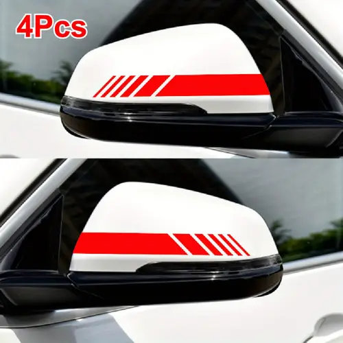 "Classic JDM Reflective Stripes Vinyl Decal Kit - 4pcs Self-Adhesive Car Body Stickers, Waterproof & Universal Fit" - Image 5