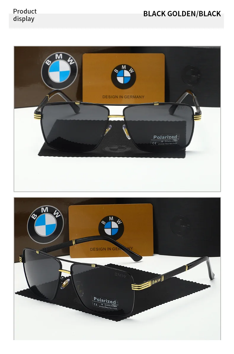 BMW Luxury Polarized Sunglasses - UV Protection Anti-Glare Glasses for Men