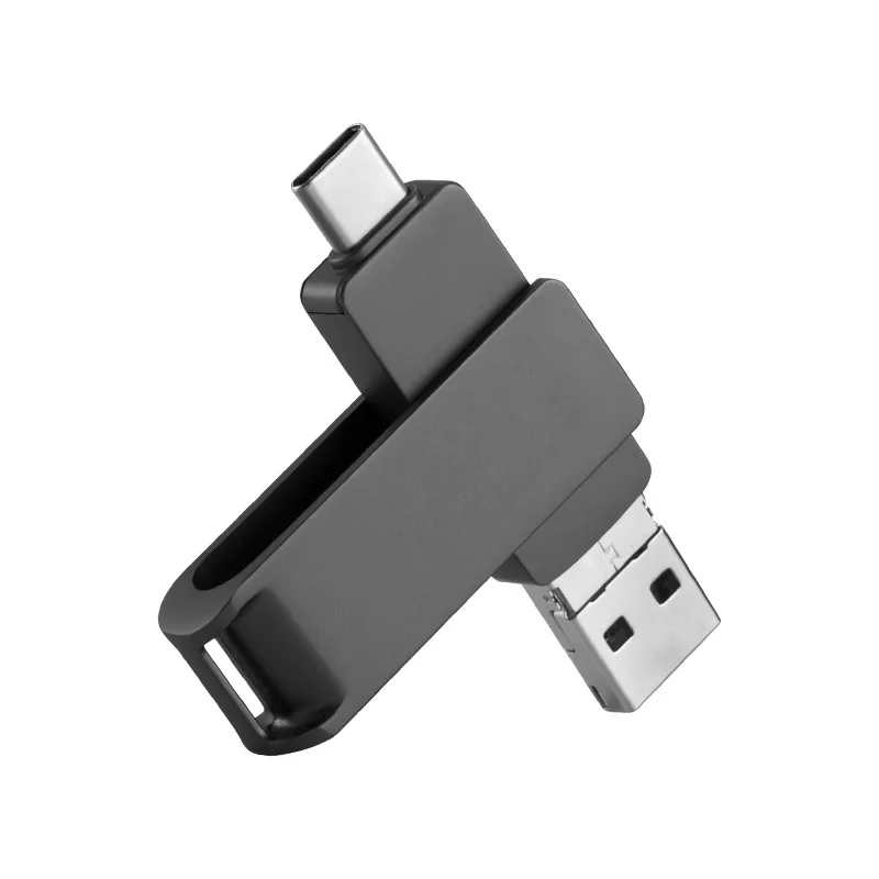Metal 360 Degree Rotating Flash Drive Custom Logo High Speed USB3.1 ...