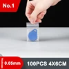 100P Self-sealing Pocket Zipper Lock Plastic Bag Can Be Repeatedly Closed Transparent Storage Fresh-keeping Packaging Bag 0.05mm 3