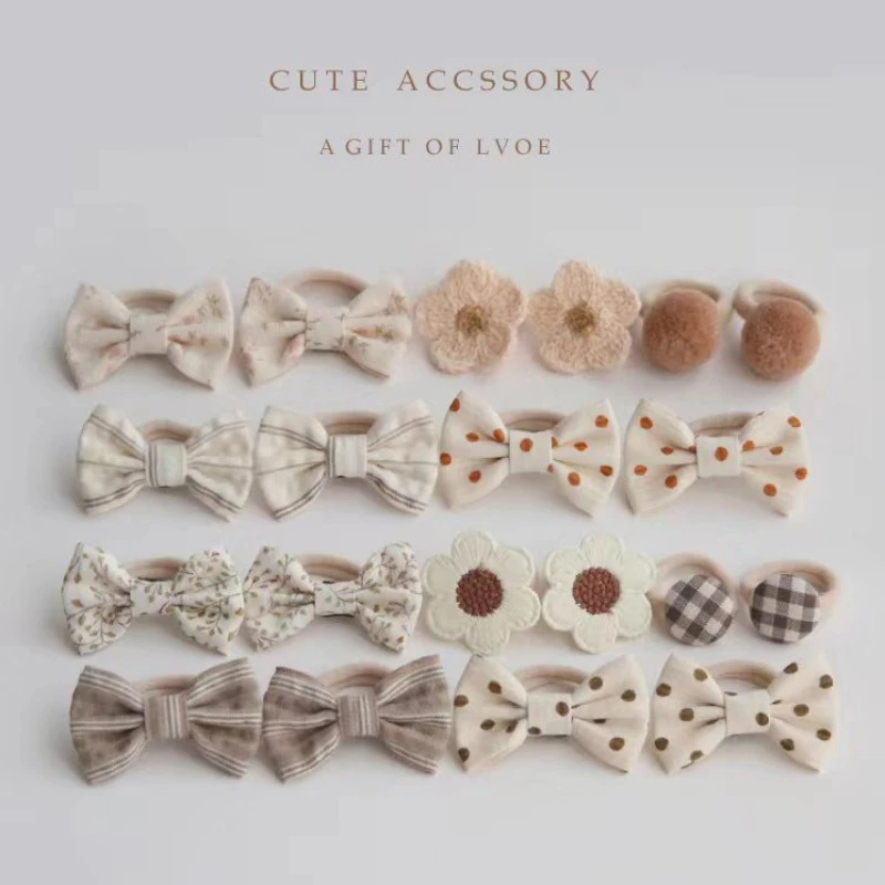 Baby Girl Hairband Cartoon Bow Bunny Bear Kids Hair Accessories Fall Winter Children Elastic Hair Bands Princess Hair Tie