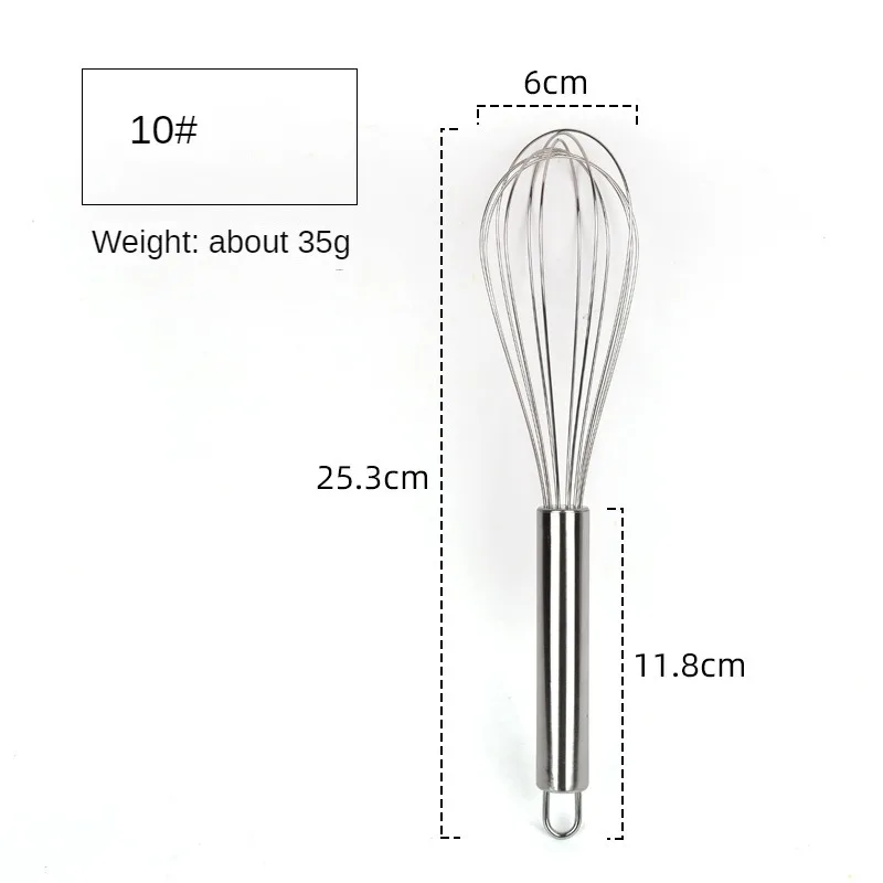 Stainless Steel Balloon Whisk - Manual Egg Beater and Mixer