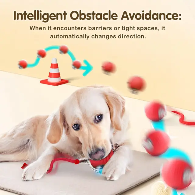 Cat Interactive Ball Toy, Automatic Rolling Ball with Tail, Rechargeable Smart Pet Interactive Toy, Intelligent Mouse for Cat 5