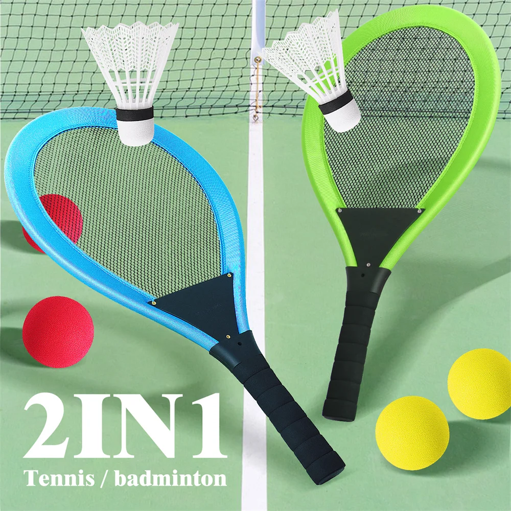 

Lightweight Fabric Multifunctional 2in1 Tennis Racket Toys For Boys Girls 3+ Years Old Game Indoor outside Sport Toy Gift