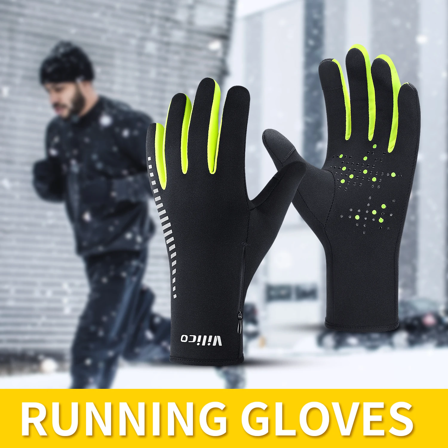 Outdoor Winter Cycling, Cold Proof, Warm Delivery, Men'S And Women'S Touch Screen With Fleece Riding And Running Gloves