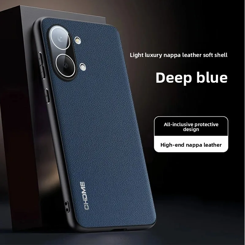Luxury Silicone Leather Shockproof Phone Case with Camera Protection