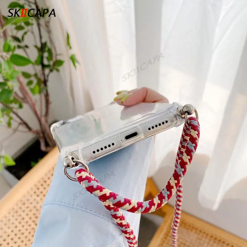 Gradient Silicone Shockproof Crossbody Case for Xiaomi Redmi Note 12 Pro Plus 5G