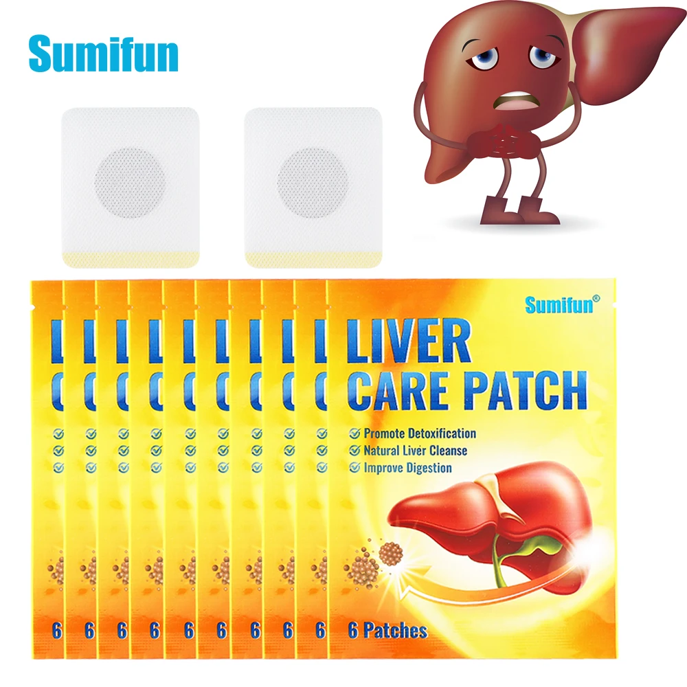 

6/18/30/60Pcs Sumifun Liver Care Patch Body Detox Promote Digestion Sticker Natural Liver Cleanse Massage Herbal Medical Plaster
