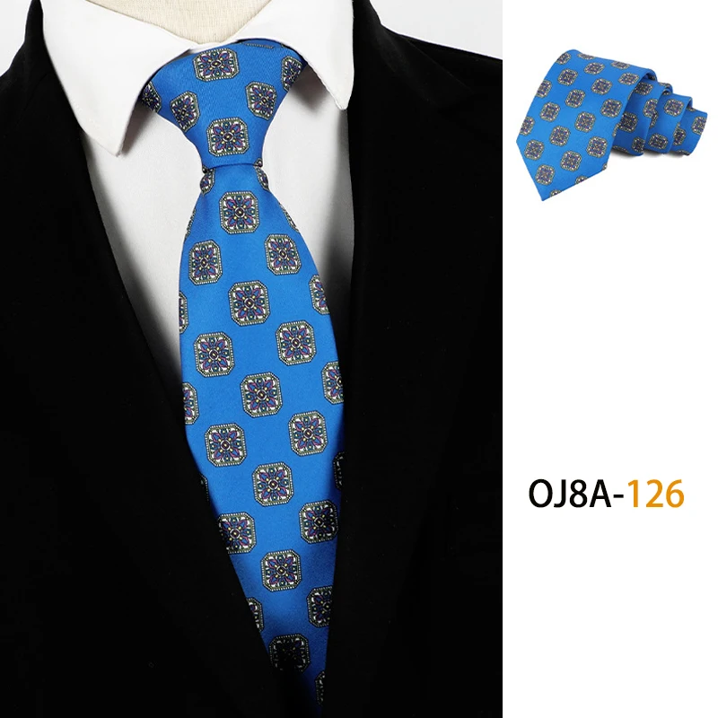 Mode 8CM Herren Krawatte Druck Muster Klassische Krawatten Für Mann Bräutigam Handfeel Polyester Krawatte Business Hochzeit Zubehör – Detail 4