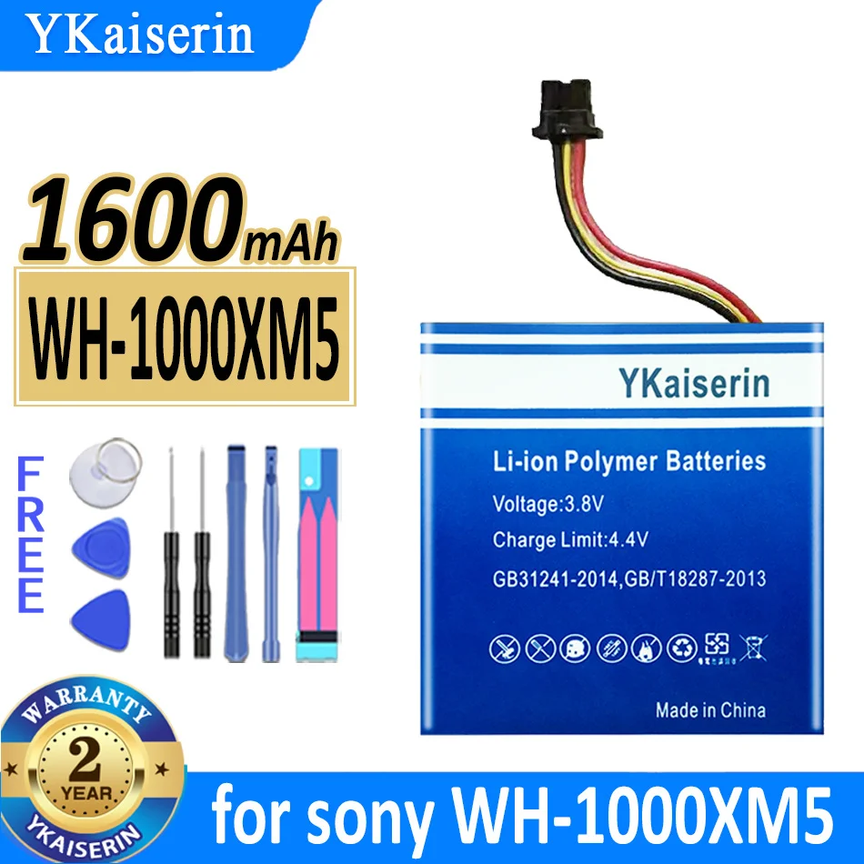 Batteria Ykaiserin Da 1600Mah Per Cuffie Bluetooth Sony Wh-1000Xm5 723741 Bateria