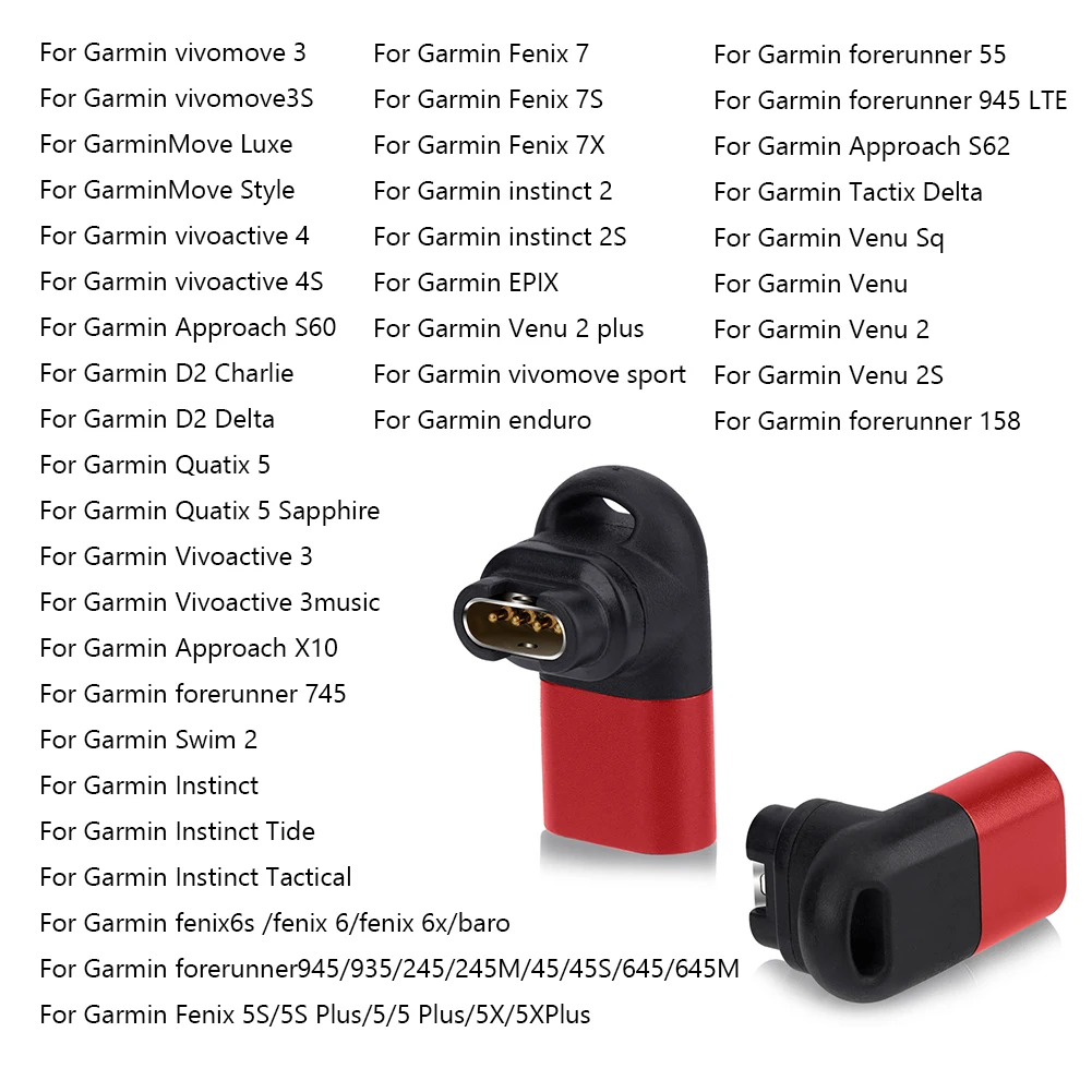 Charging Cable for Garmin Fenix 7/7S/7X/6/6S Forerunner 745 Venu Instinct Micro USB Type C IOS Watch Charger Adapter Converter