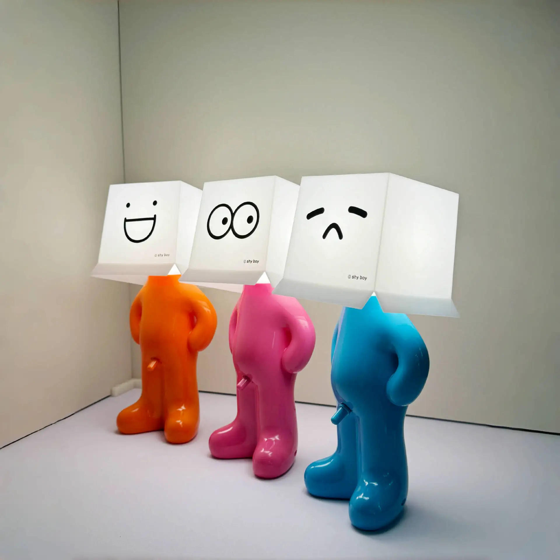 Claeted Naughty Boy Creative USB Plug Table Lamp Unique LED Pleats Reading Lighting Bedroom Bedside Night Light Children's Gift 3
