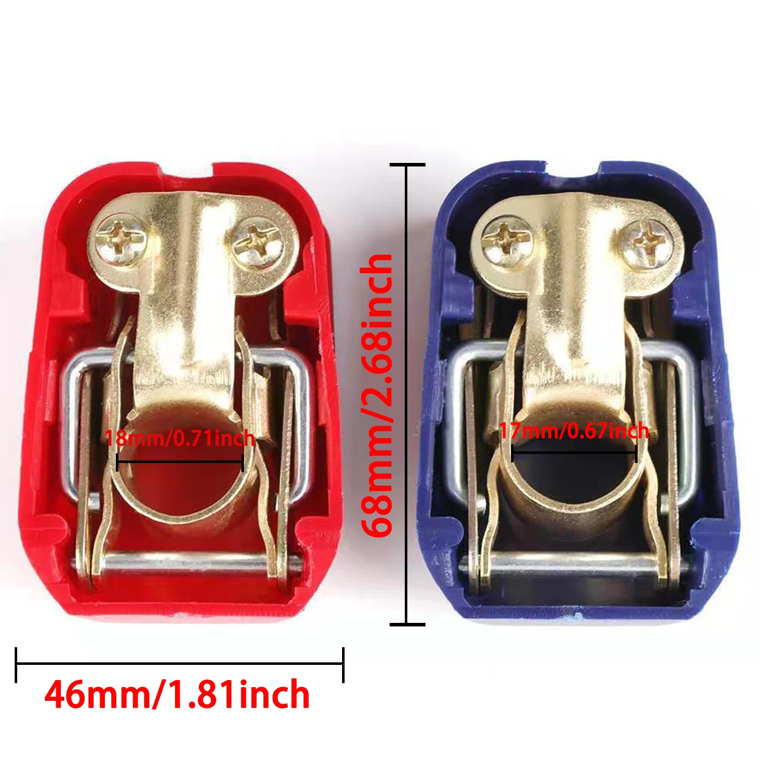 Battery Terminal Connectors Battery Connectors Electrical Connectors Battery Terminal Covers 2Pcs Car Battery Terminal Connector 12V 24V Clamp Adjust Disconnect Top Post Cover Quick Release Tool