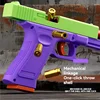 Blowback Laser Gun Manual Pistol Shell Throwing Toy Guns Soft Bullet pistolas Launcher Dual Mode for Adult Children Outdoor Game 4