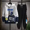 Spring Autumn Men's Suit Korean Casual Hoodie+sweatpants Two-piece Set Men Clothing Trouser+graphical Hoodies Tracksuit Men 2022 4