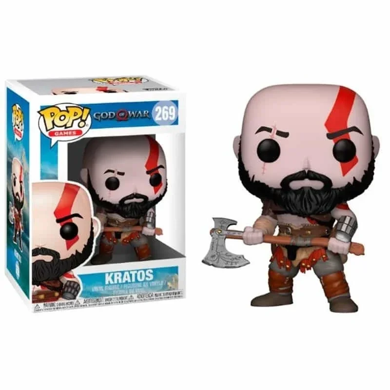 thumbnail image 5 of FUNKO POP God of War Kratos 269# Figuras de acción de PVC Producto oficial con licencia Modelo de vinilo Juguetes para niños Regalo de cumpleaños, 5 of 5