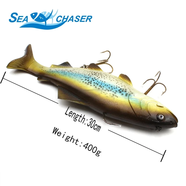 2018NEW Huge Fish Bait 30cm 400g Deep Sea Ocean Boat Fishing Lure Soft  Plastic Lure Soft Fishing Tackle Artificial Baits