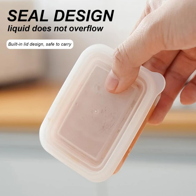 4pcs/set Small Size Refrigerator Preservation Box With Lid, Sealed