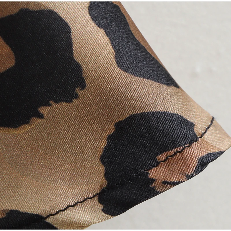 Faldas largas con estampado de leopardo para mujer, elegantes, holgadas, de cintura alta, estilo midi, informales, de verano