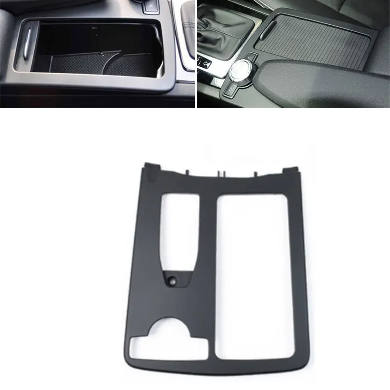 

RHD For Mercedes Benz W204 C180 C200 C220 W212 E300 Center Armrest Console Water Cup Holder Shutter Outer Frame Protective Trim