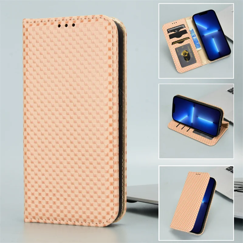 

For OPPO Find X5 Pro PFEM10, CPH2305 Pearl Lattice Magnetic Phone Flip Cover Cover Fashion Simple Magnetic Leather Case Cover