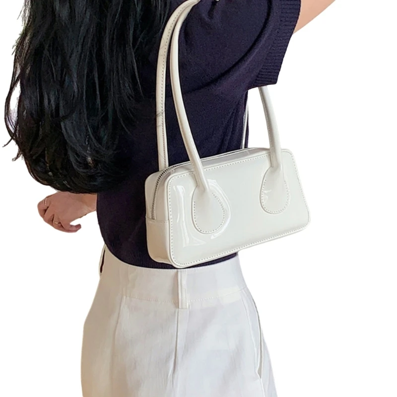 Fashion Women Handbag PU Leather Underarm Shoulder Bag with Top Handle E74B